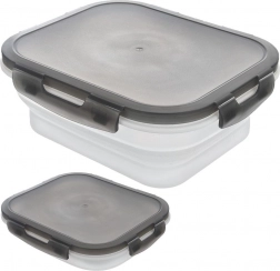 Opvouwbare siliconen voedselcontainer met deksel en afdichting 1 l