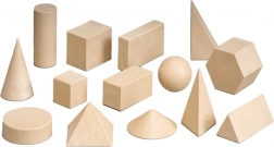 Houten set van geometrische vormen