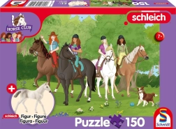 Schmidt puzzel Schleich uitstapje naar de natuur 150 stukjes + figuurtje