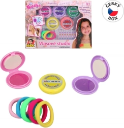 Haarstudio met haarkleuren en accessoires