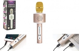 Karaoke-microfoon met Bluetooth, speakers en echo-effect – Goud