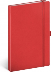 Gelijnd notitieboek NOTIQUE rood 13 × 21 cm met elastiek en pennenlus