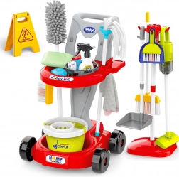 woopie kinder schoonmaakkar 3-in-1 xxl, 29 onderdelen – rood