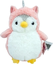 Pinguïn mascotte Romek roze 20 cm