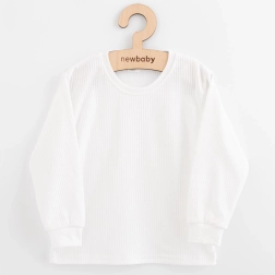 Kinderkatoenen T-shirt met lange mouwen New Baby Kindergarten wit