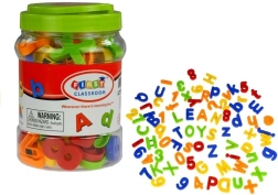 Magnetische letters en cijfers in pot 78 elementen