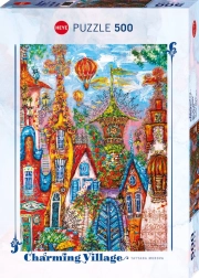 Heye-puzzel Charming Village: Blauwe poort, 500 stukjes