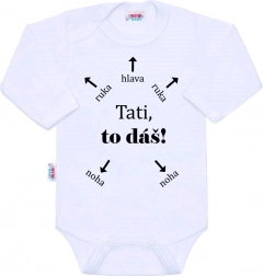 Babyromper met lange mouwen New Baby Papa, jij kunt het!