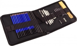 Kunstset voor tekenen met potloden en accessoires 32 stuks