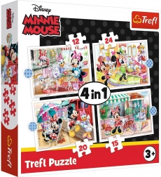 Puzzel 4in1 Minnie met vrienden