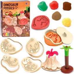 Set boetseerklei met dinosaurusvormpjes en gereedschap