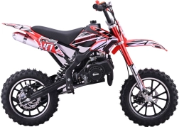 Benzine mini crossmotor 49 cc STORM – rood
