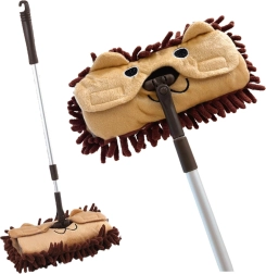 Kinder mop met telescopische steel Diertje Bruin