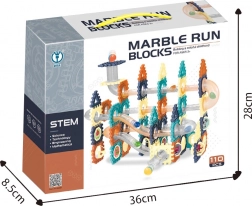 Knikkerbaan – bouwset 110 stuks