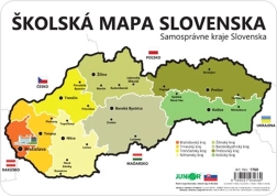 Schoolkaart van Slowakije – sjabloon van regio’s 26 × 18 cm