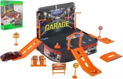 Speelgoedgarage met auto Welly Porsche