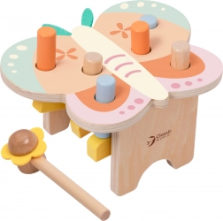 Houten tafeltje met hamertje CLASSIC WORLD Montessori Vlinder
