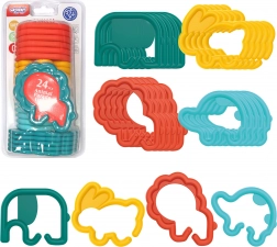 WOOPIE ophangschakels voor baby’s – diertjes, 24 stuks