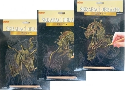 Gouden krasprent Eenhoorn