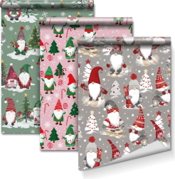 Cadeaupapier met 3 patronen, 70 × 150 cm