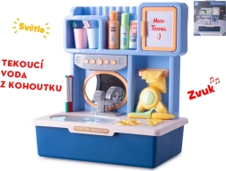 Interactieve kinderspoelbak met stromend water – blauw