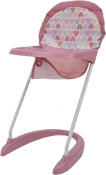 hoge kinderstoel voor poppen met hartjesmotief