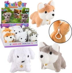 Pluchen hondje met kwispelende staart – sleutelhanger