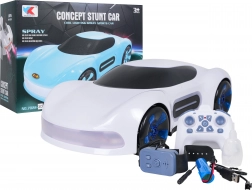 RC-auto met rookeffect en bediening via controller én horloge – wit