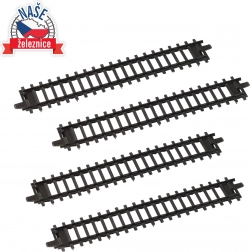 Rechte rails voor kinder-treinen – set van 4 stuks