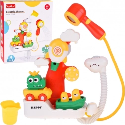 Multifunctioneel badspeelgoed krokodil en eendjes met douche 4-in-1