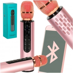 Draadloze karaoke-microfoon met Bluetooth, roze