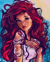 Norimpex diamant schilderen meisje met bruine ogen 30x40cm