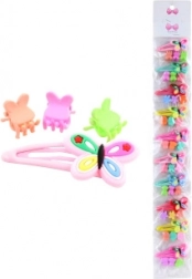 Set haaraccessoires – clip met vlinders en mini-klauwtjes (verpakking 10 stuks)