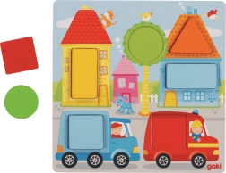 Goki inlegspel met geometrische vormen