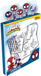 Spidey kleurboek met potloden en gummetjes