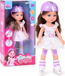 Interactieve pop op rolschaatsen 35 cm