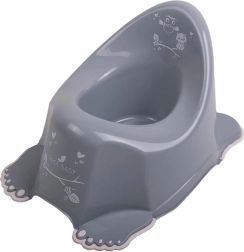 Muzikaal kinderpotje met antislip Uil grijs