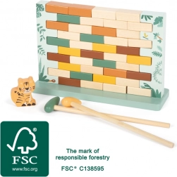 malá foot vratká zeď safari – houten evenwichtsspel