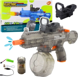 Elektrisch waterpistool M416 met verlichte richtkijker, 450 ml, bereik 8–10 m