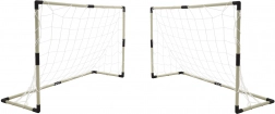 Set van twee voetbaldoelen met scorebord en accessoires