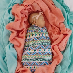 Tommy Lise mousseline luier van biokatoen Ethnic Festive 120 × 120 cm