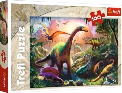Puzzel dinosaurussen 100 stukjes – wereld van dinosaurussen Trefl