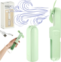 Mini draagbare USB ventilator opvouwbaar groen