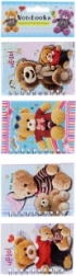 Spiraalnotitieboekjes met beertjes, set van 4 stuks