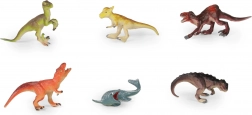 set van 6 dinosaurusfiguren van harde rubber