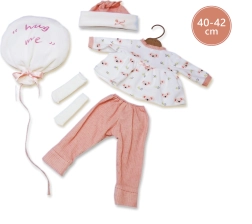 Kleertjes voor pop NEW BORN 40–42 cm, 4-delige set met knuffeldoekje