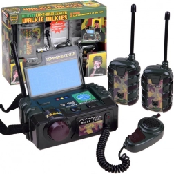 Kinderwalkietalkie met centrale – militair set – Leger