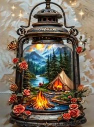 Diamant schilderen Magische lantaarn 30 × 40 cm