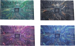 Kunststof map met drukknop Future Ready – print van moederbord, A4+