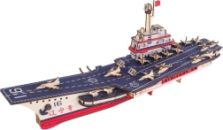 Woodcraft houten 3D-puzzel vliegdekschip Liaoning